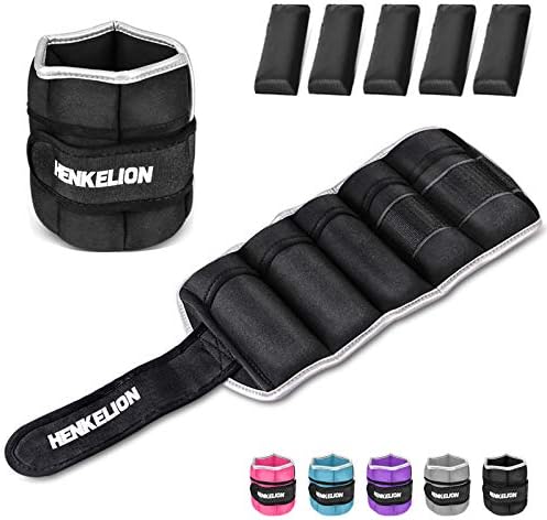 1 Pair 2 3 5 10 Lbs Adjustable Ankle Weights for Women Men Kids, Strength Training Wrist and Ankle Weights Sets for Gym, Fitness Workout, Running, Lifting - Black Grey Pink Blue Purple