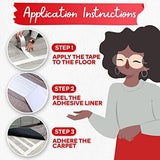 XFasten Double Sided Carpet Tape for Area Rugs 3 Inch x 20 Yards, Residue-Free Carpet Tiles Tape, Removable Heavy-Duty Rug Pad Gripper for Hardwood, Vinyl Flooring Underlayments, Laminate- Wood-Safe