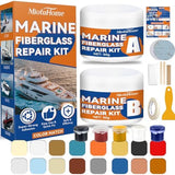 Fiberglass Boat Repair Kit (Color Match), Marine Fiberglass Repair Kit for Boats, Gel Coat Repair Kit for Boats, Epoxy Filler for Boats, Fiberglass Repair Kit Fix Holes, Chips, Pits, Cracks