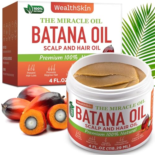 Batana Oil for Hair Growth: 100% Pure & Organic Raw Botana Oil from Honduras – Natural Hair & Scalp Care for Thicker, Stronger Hair – Best for Men & Women - 4 FL OZ