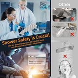 SR SUN RISE SRSH-F5043 Bathroom Luxury Rain Mixer Combo Set Wall Mounted Rainfall Shower Head System Polished Chrome, (Contain Faucet Rough-in Valve Body and Trim)