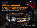 fenix HM50R v2.0 Headlamp, 700 Lumen USB-C Rechargeable Lightweight with White/Red Light, with Lumentac Organizer