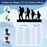 TheFitLife Nordic Walking Trekking Poles - 2 Sticks with Anti-Shock and Quick Lock System, Telescopic, Collapsible, Ultralight for Hiking, Camping, Mountaining, Backpacking, Walking, Trekking