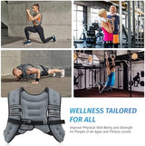 ZELUS Weighted Vest, 6lb/8lb/12lb/16lb/20lb/25lb/30lb Weight Vest with Reflective Stripe for Workout, Strength Training, Running, Fitness, Muscle Building, Weight Loss, Weightlifting