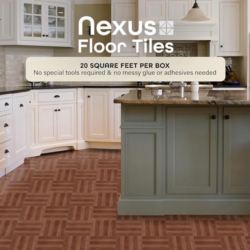 Nexus 12" x 12" Vinyl Tile in Medium Oak