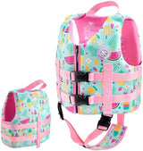 Pottwal Swim Vest for Kids - Swim Jacket for 1-2 Years (24-33LBS) - Buoyancy Aid Made of Neoprene & EPE - with Adjustable Crotch Strap