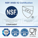 ICEPURE 1 Micron 2.5" x 10" Whole House CTO Carbon Sediment Water Filter Cartridge Compatible with DuPont WFPFC8002, WFPFC9001, SCWH-5, WHCF-WHWC, WHCF-WHWC, FXWTC, CBC-10, RO Unit, Pack of 4