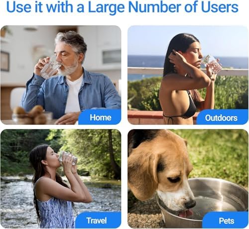 Filterlogic NSF/ANSI 372 Certified Water Filter, Replacement for Berkey® BB9-2® Black Purification Elements and Berkey® Gravity Filter System, Waterdrop King Tank Gravity-fed System, Pack of 4