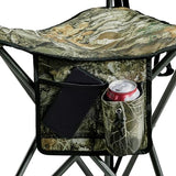 PORTAL Extra Large Quick Folding Tripod Stool with Backrest Fishing Camping Chair with Carry Strap