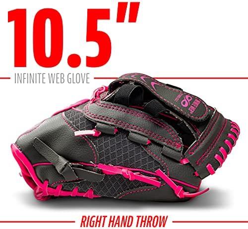 Franklin Sports Youth Teeball Gloves - Shok Sorb Kids Baseball + Teeball Mitt - Boys + Girls Fielders Gloves for Teeball, Baseball + Softball - 10.5" Inch Glove - Multiple Colors