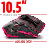 Franklin Sports Youth Teeball Gloves - Shok Sorb Kids Baseball + Teeball Mitt - Boys + Girls Fielders Gloves for Teeball, Baseball + Softball - 10.5" Inch Glove - Multiple Colors