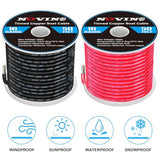 16 Gauge Marine Wire 16 AWG Marine Grade Wire Include 16 AWG 50FT Red & 50FT Black,16 Gauge Tinned Copper Oxygen-Free Boat Electrical Cable for Automotive/RV/Camper/Trailer Outdoor Use