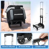 Rolling Cooler with Wheels, Heavy Duty Leakproof Soft-Sided Ice Chest, 12Hrs Ice Retention & Enhanced Stability Wheeled Coolbag, Insulated Travel Cooler for Camping,Grocery,Beach,Outdoor