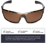 Nitrogen Polarized Wrap Around Sport Sunglasses for Men Women UV400 Protection Sun Glasses