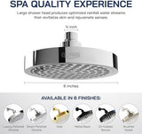 GURIN Shower Head High Pressure Rain, Luxury Bathroom Showerhead with Chrome Plated Finish, Adjustable Angles, Anti-Clogging Silicone Nozzles (California 1.8 GPM)