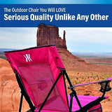 Kijaro Dual Lock Portable Camping Chairs - Enjoy the Outdoors with a Versatile Folding Chair for Sports, Lawn - Dual Lock Feature Locks Position – Hanami Pink
