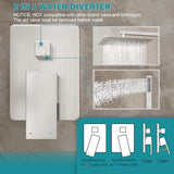 Brushed Nickel Shower System, Shower Faucet Set with 10-Inch Rain Showerhead and Handheld Spray, Wall Mounted High-Pressure Showerhead Combo Set Included Valve and Trim, Brushed Nickel