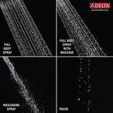 Delta Faucet Arvo 14 Series Single-Handle Tub and Shower Trim Kit, Shower Faucet with 4-Spray In2ition 2-in-1 Dual Hand Held Shower Head with Hose, Chrome 144840-I (Valve Included)