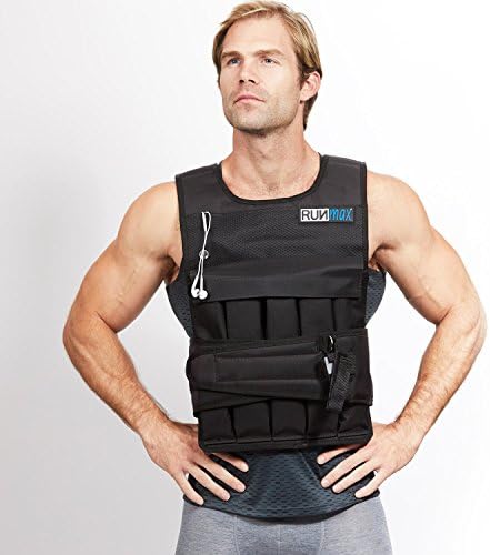 RUNmax 20LBS - 150LBS Adjustable Weighted Vest Wtih Shoulder Pads Option for Men and Women