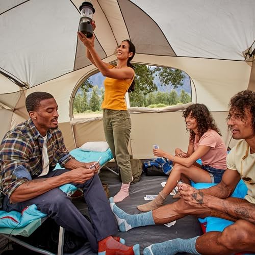 Coleman WeatherMaster 10-Person Tent with Rainfly & Room Divider, Spacious Weatherproof Family Tent with Carry Bag