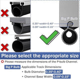 Garage Door Seal P Bulb – 16.8ft Flexible Weatherproof TPE Seal for Single-Channel Doors, Easy DIY Installation, Extreme Temperature Protection, Prevents Drafts, Noise Reduction, Saves Energy
