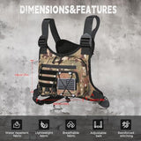 Outdoor Sports Chest Bag for Men, Chest Vest Holster Fits Most Pistols, EDC Travel Chest Pack for Running, Hiking