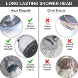 Aqua Elegante 3 Inch High Pressure Shower Head - Best Pressure Boosting, Wall Mount, Bathroom Showerhead For Low Flow Showers, 2.5 GPM - Chrome