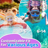 Vvinca Swim Goggles with Nose Cover, 2 Pack Wide View Diving Mask Anti-Fog UV No Leak Toddlers Swimming Goggles for Kids 3-15