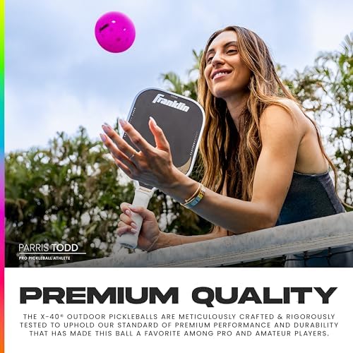 Franklin Sports X-40 Outdoor Pickleballs - Official Ball of USA Pickleball, APP Tour + Pickleball US Open - 3 Packs, 12 Packs, 36 Pickleball Buckets, 50, 100 + 400 Bulk Packs of Regulation Pickleballs