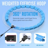 JKSHMYT Weighted Hula Circle Hoops for Adults Weight Loss, Infinity Fitness Hoop Plus Size 47 Inch, 24 Detachable Links, Exercise Hoop Suitable for Women and Beginners