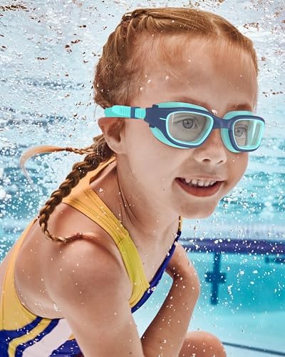Kids Swim Goggles,Swimming Goggles for Kids 6-14, Anti-Fog UV Protection Pool Glasses for Boys Girls