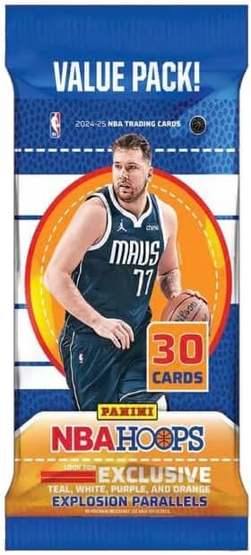 2024/25 Panini Hoops Basketball NBA Jumbo Value Fat Pack (Teal Explosion ~ White Explosion ~ Orange Explosion Parallels)