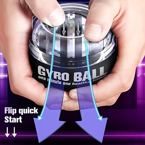 Wrist Trainer Ball Auto-Start Gyroscopic Forearm Exerciser Gyro Ball for Strengthen Arms, Fingers, Bones and Muscles
