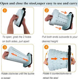 Fishboy Upgraded Square Collapsible Stool, 400lb Max Weight, Lightweight But Sturdy, Portable Retractable Folding Telescoping Foldable Camping Stool for Adults Outdoor Fishing Hiking Travel BBQ