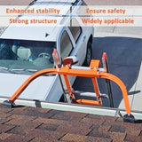 Ladder Stabilizer, Heavy Duty Steel Ladder Roof Hook Ladder Stabilizer with Wing Span/Wall Extension Accessory, Secure and Stable Ladder Standoff Arms for Roof Gutter with Anti-Slip Rubber Feet