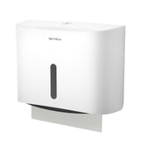 Bertreno Commercial Paper Towel Dispenser Wall Mount Paper Towel Holder Large Capacity C Fold Hand Towel Dispenser Bathroom Tissue Dispenser (White)