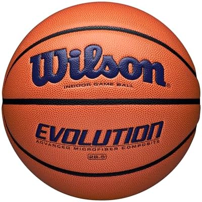 WILSON Evolution Indoor Game Basketballs - Size 5, Size 6 and Size 7