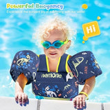 NEMONE Toddler Swim Vest for 22-70 lbs Kids Floaties Swim Jacket with Arm Water Wings for Girls Boys 2 3 4 5 6 7 Years Old Sea Beach Pool