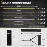 VEICK Resistance Bands, Exercise Bands, Workout Bands Set for Working Out with Handles for Men Women, Elastic Exercising Bands for Fitness Weights Work Out at Home Gym