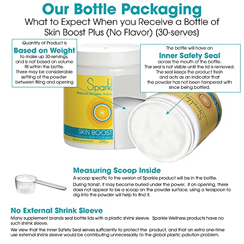 Hydrolyzed Collagen Powder - Sparkle Skin Boost Plus (No Flavor) [30-Serves] Verisol Peptides Protein Powder & Vitamin C, Non-GMO Collagen Supplement Drink, Keto Protein Powder Nutrition