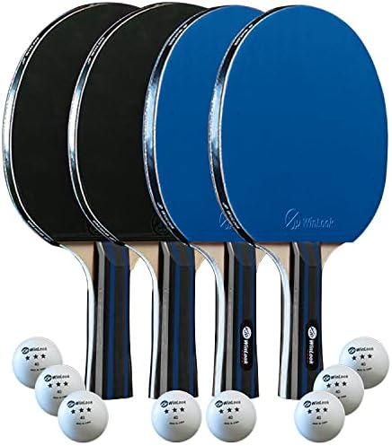 JP WinLook Ping Pong Paddles Sets - Portable Table Tennis Paddle Set with Ping Pong Paddles Professional Case & Ping Pong Balls - Premium Table Tennis Racket Player Set for Indoor & Outdoor Games