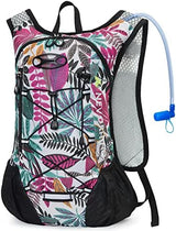 Lightweight Hydration Backpack, Running Backpack with 2L Water Bladder, Hydro Water Daypack for Cycling Hiking Rave for Men Women