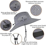 Wide Brim Solar Fan Hats for Men Women - UPF 50+ Hat with Solar Fans Built in- Removable & USB Charging Fan (US, Alpha, One Size, Large, Petite Plus Size, Black)