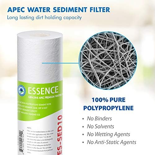 APEC Water Systems FILTER-SET-ES High Capacity Replacement Pre-Filter Set For Essence Series Reverse Osmosis Water Filter System Stage 1-3