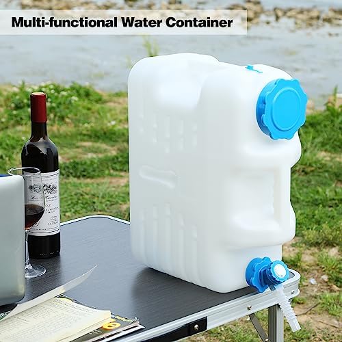 REDCAMP 5 Gallon/18.5L Portable Water Container with Spigot - Camping & Emergency Water Storage for Car, Hiking, Hurricane Supplies