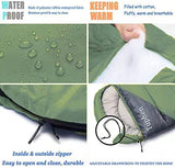 tuphen- Sleeping Bags for Adults Kids Boys Girls Backpacking Hiking Camping Microfiber Liner, Cold Warm Weather 4 Seasons Indoor Outdoor Use, Lightweight & Waterproof