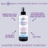 Beautysoclean Cosmetic Sanitizer Mist - (8.0 oz.) Makeup Sanitizing Spray for Powder-based Makeup Palettes & Pressed Cream Foundations, Bronzers, Concealers, Blushes, Eyeshadows.