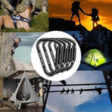 Auto Locking Carabiner Heavy Duty Carabiner 25kN UIAA Certified Climbing Carabiner Climbing Equipment Safety Carabiner for Rappelling, Hammocks, Rescue, Dog Leash, Swing