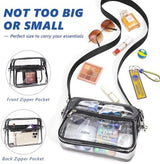 Clear Bag for Stadium Events with 2 Long Straps, See Through Purse for Women Crossbody Bag Concert Stadium Approved