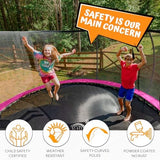 JUMPZYLLA Trampoline Outdoor 8FT 10FT 12FT 14FT 15FT 16FT with Enclosure and Ladder, ASTM Approved Recreational Trampoline for Kids and Adults, Anti-Rust Coated Frame